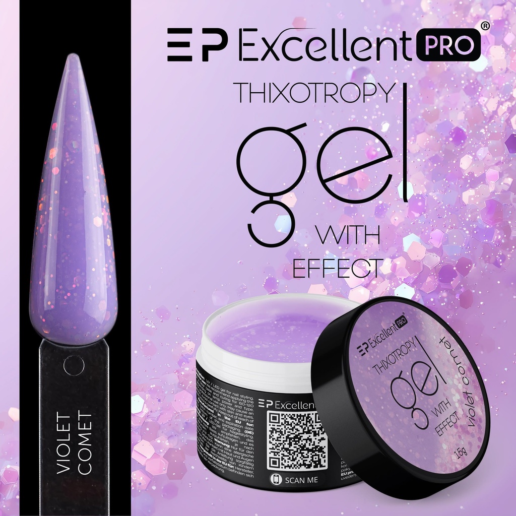 BUILDER GEL AVEC THIXOTROPIE VIOLET COMET 15GR