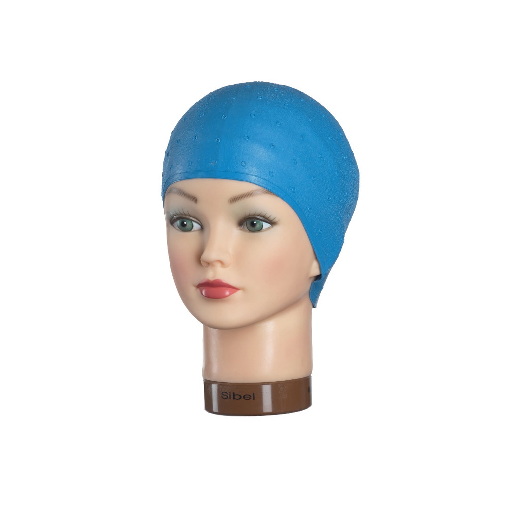 BONNET A MECHES BLEU SILICONE XANI
